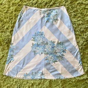 Floral & Striped Cottagecore Skirt